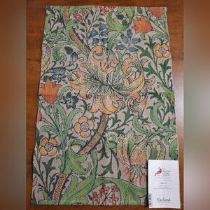Green and Orange Floral Kitchen Towel